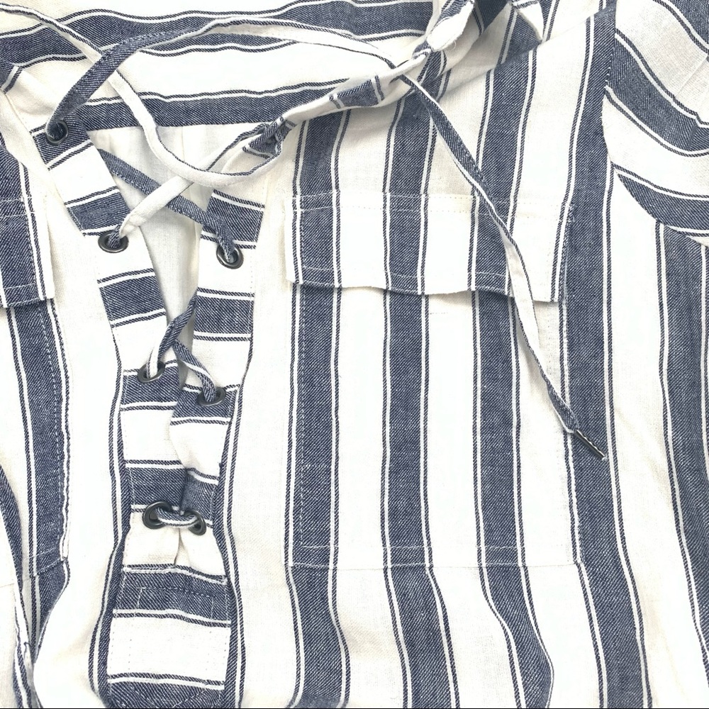 Madewell Striped Linen Blend Shirt Dress - Picture 11 of 15